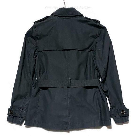 Junior's Girl's Old Navy Rain Coat Size Large Button Up Black - Picture 2 of 8